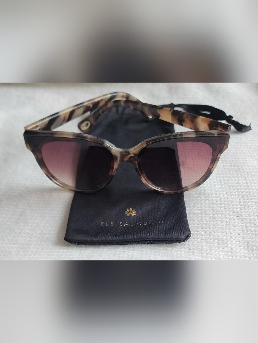 Lele Sadoughi Brown Tortoiseshell Sunglasses